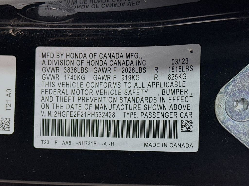 Certified 2023 Honda Civic LX image 29