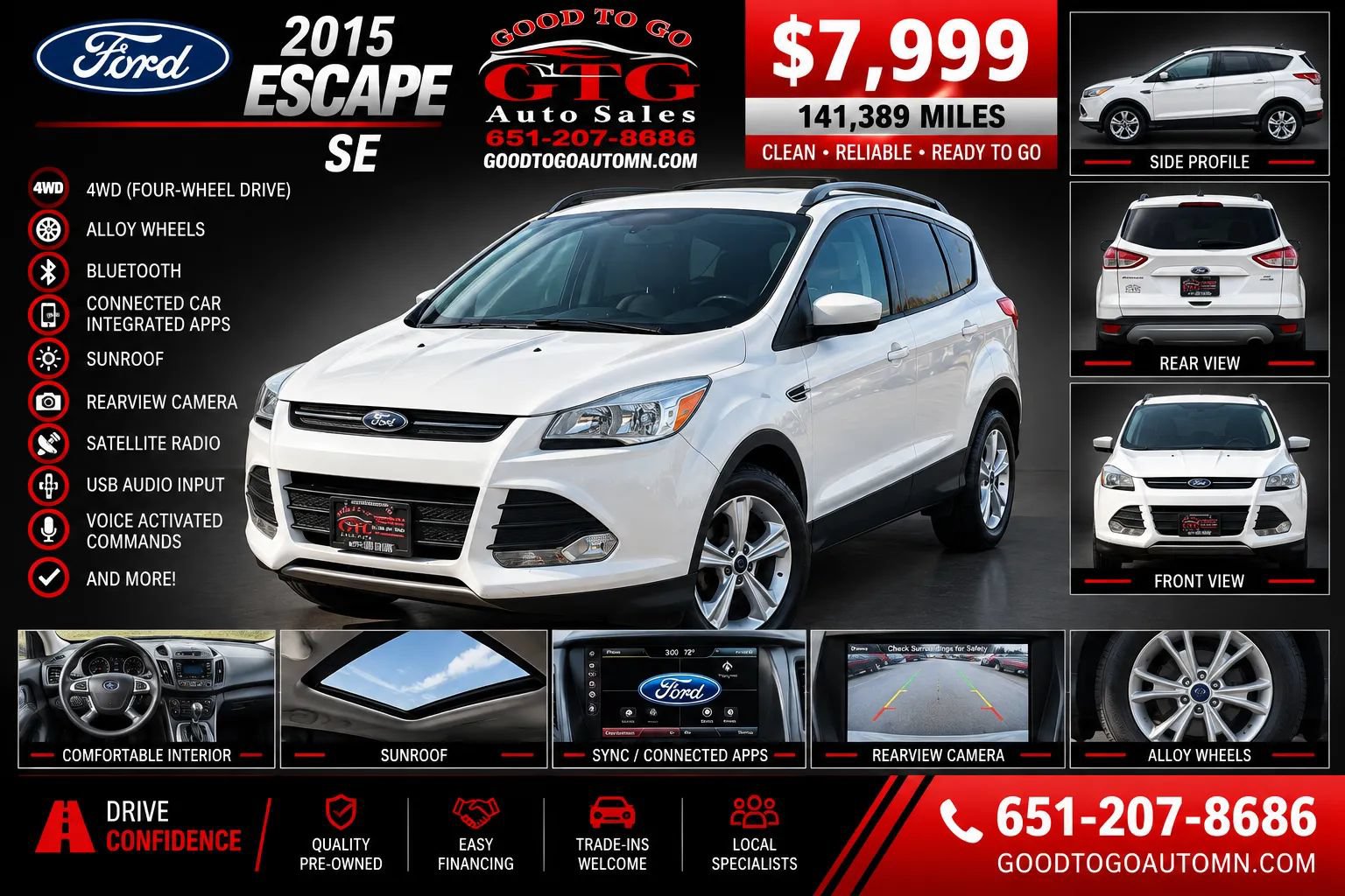 Used 2015 Ford Escape SE AWD/4WD image 1