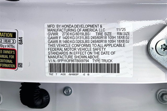 New 2026 Honda Ridgeline Black Edition image 11