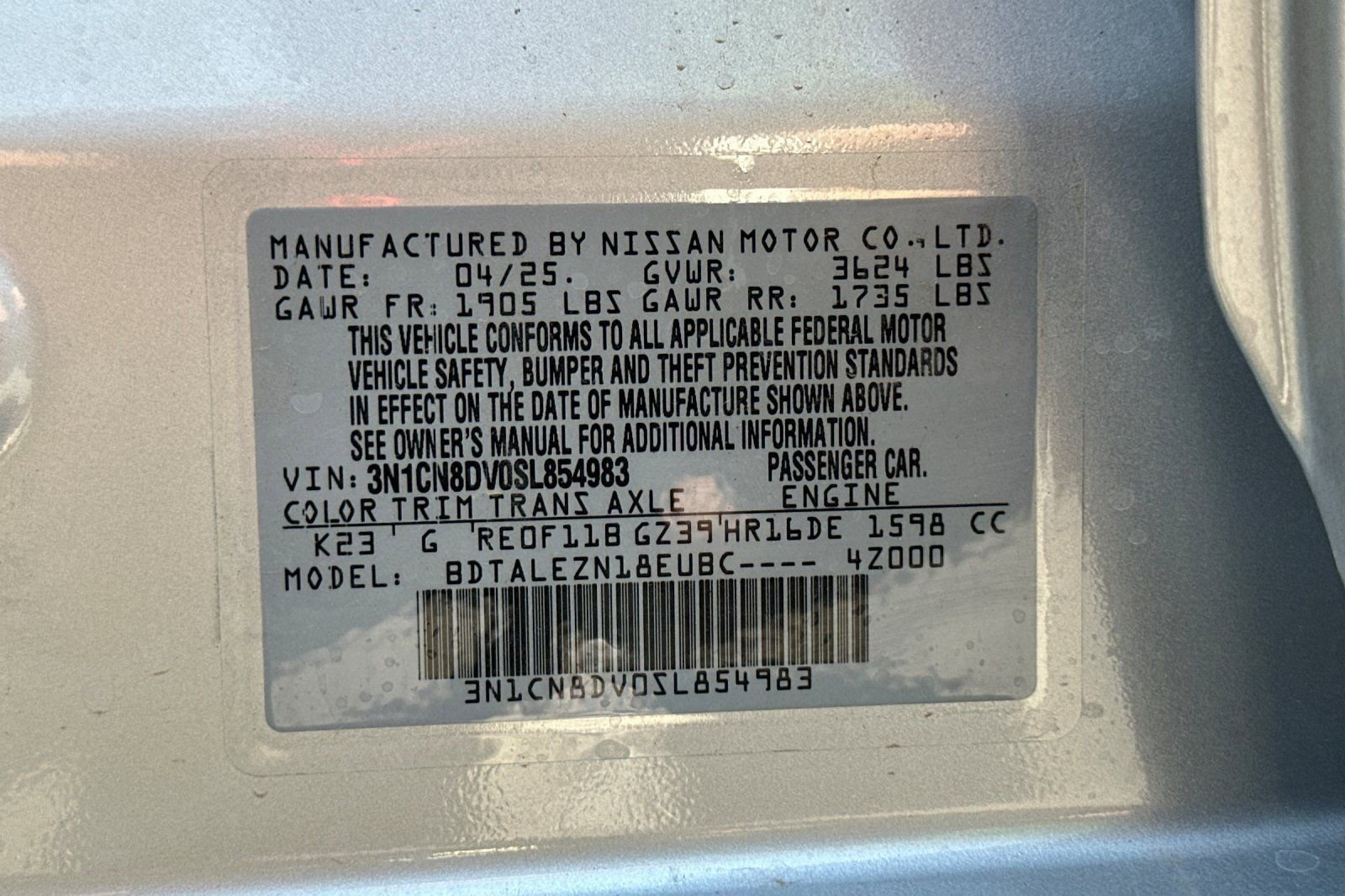 Used 2025 Nissan Versa S w/ S Plus Package image 52