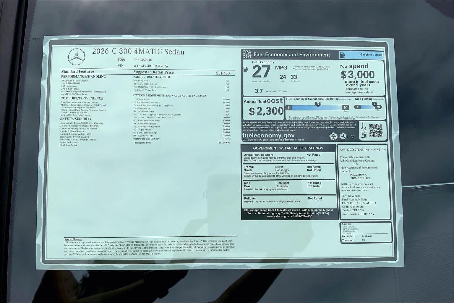 New 2026 Mercedes-Benz C 300 4MATIC Sedan image 26
