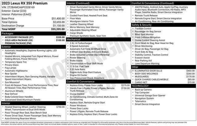 Used 2023 Lexus RX 350 Premium w/ Accessory Package AWD/4WD image 37