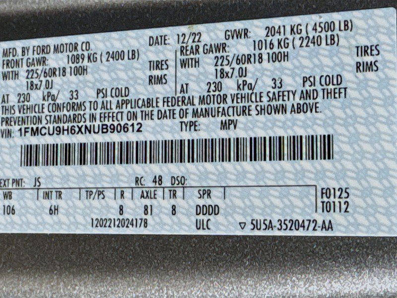 Used 2022 Ford Escape SEL AWD/4WD image 61
