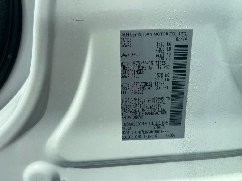 Used 2024 Nissan Titan PRO-4X w/ Pro-4x Convenience Package AWD/4WD image 34