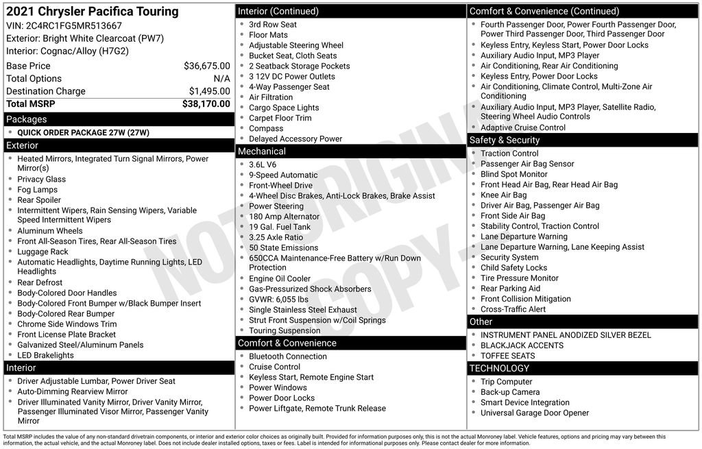 Used 2021 Chrysler Pacifica Touring image 31