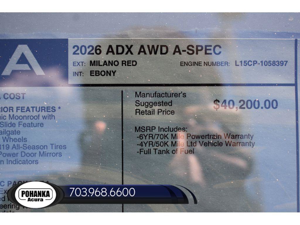 New 2026 Acura ADX A-Spec AWD/4WD image 38