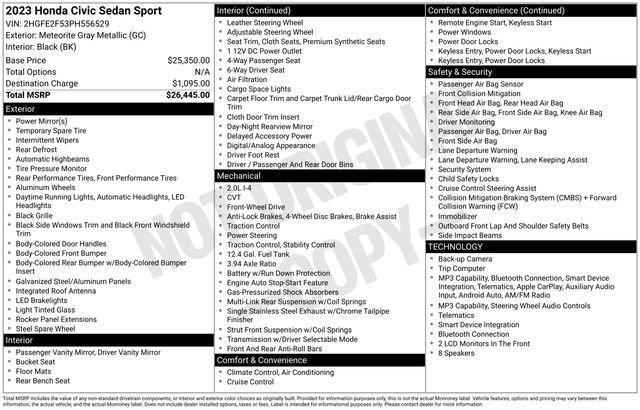 Used 2023 Honda Civic Sport image 29