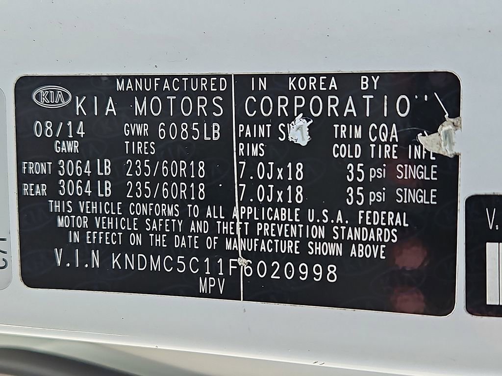 Used 2015 Kia Sedona EX image 28