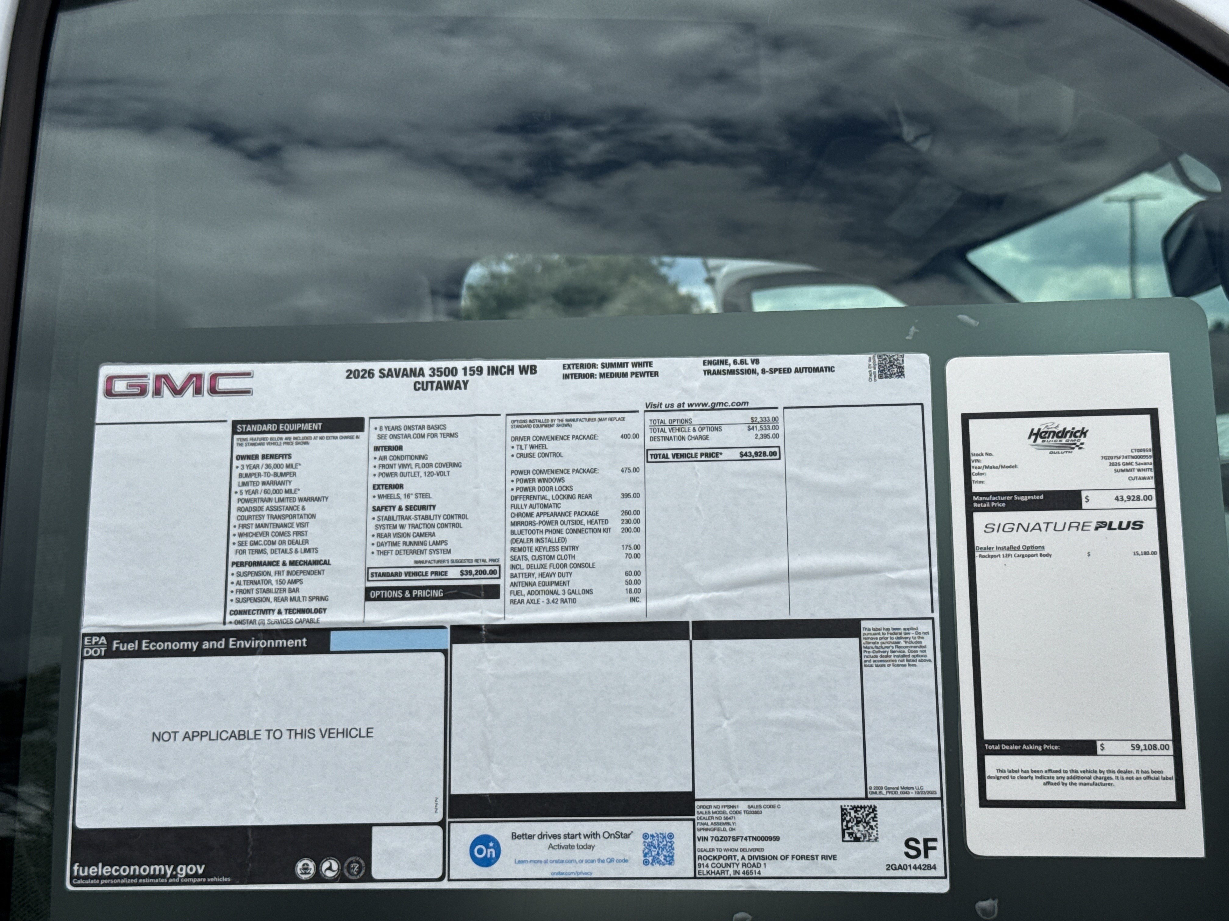 New 2026 GMC Savana 3500 w/ Power Convenience Package RWD image 34