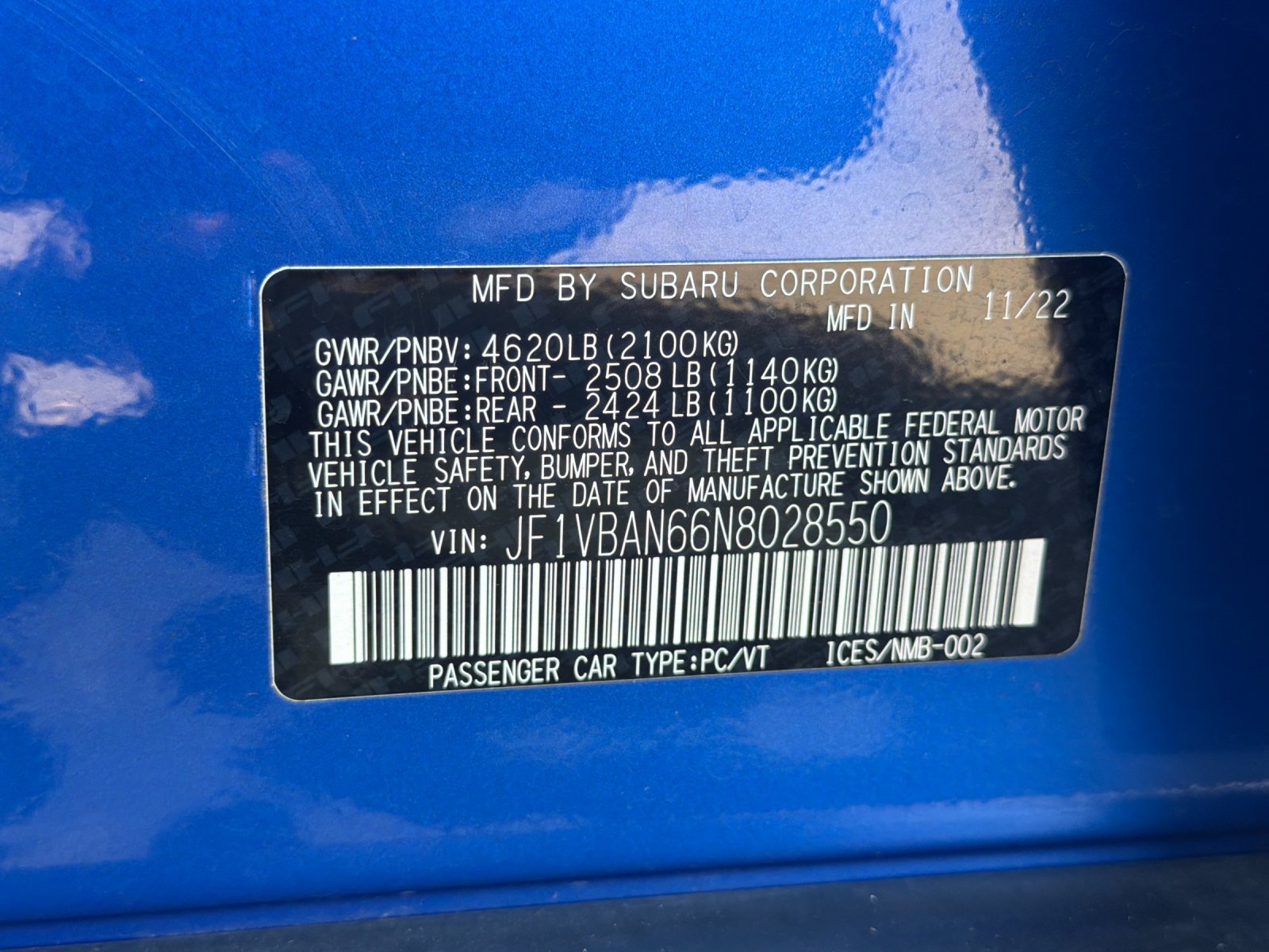 Used 2022 Subaru WRX Limited AWD/4WD image 43