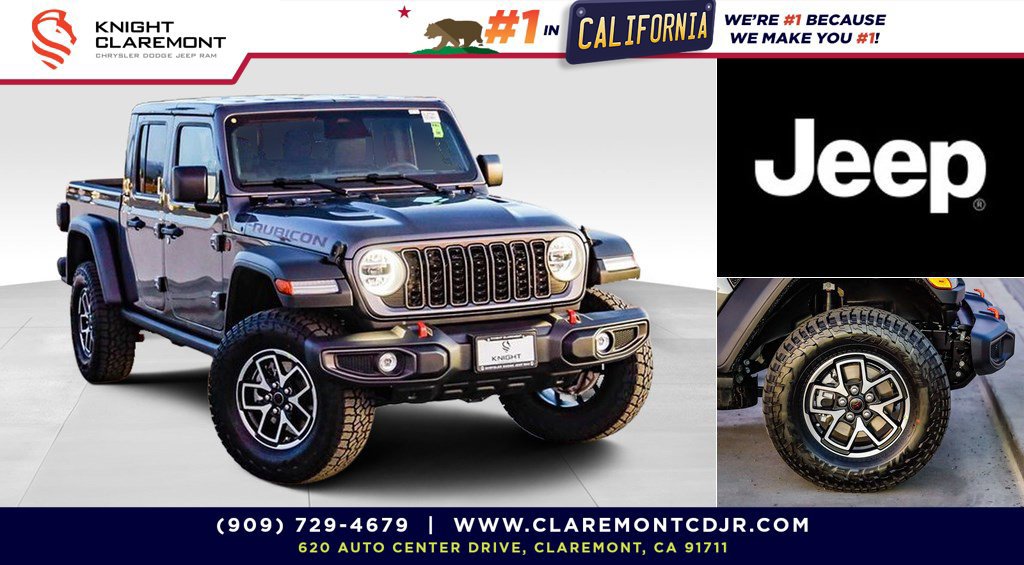 New 2026 Jeep Gladiator Rubicon w/ Steel Power Dome Hood Package AWD/4WD 360° Tour