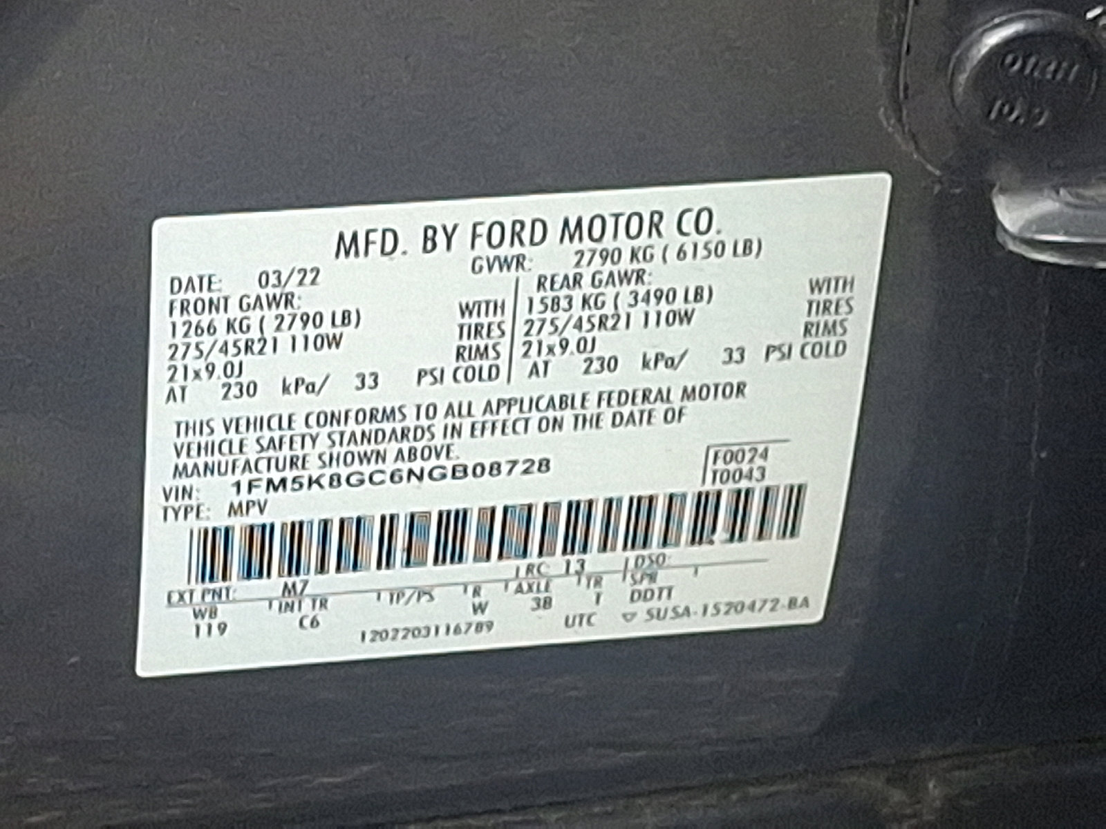 Certified 2022 Ford Explorer ST w/ Equipment Group 401A image 27