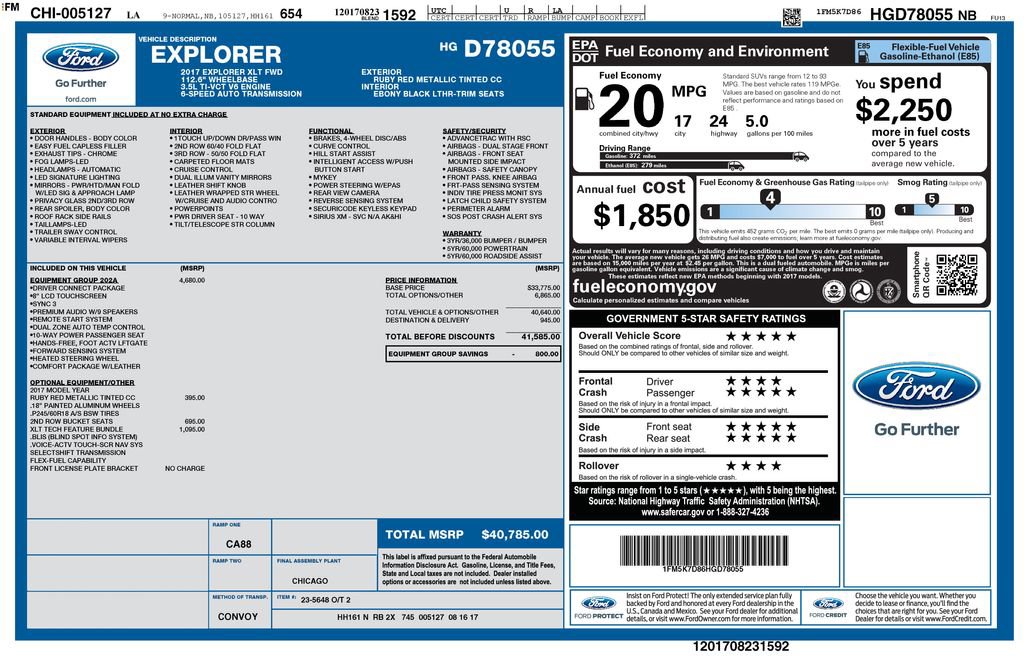 Used 2017 Ford Explorer XLT w/ Equipment Group 202A image 5