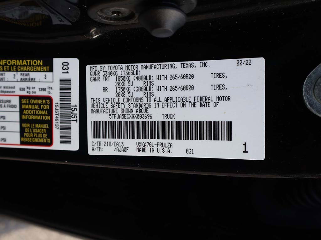 Used 2022 Toyota Tundra Limited w/ TRD Off-Road Package image 48