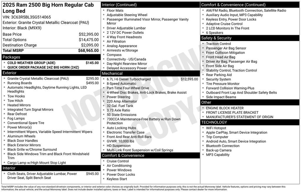 Used 2025 RAM 2500 Big Horn w/ Cold Weather Group image 29