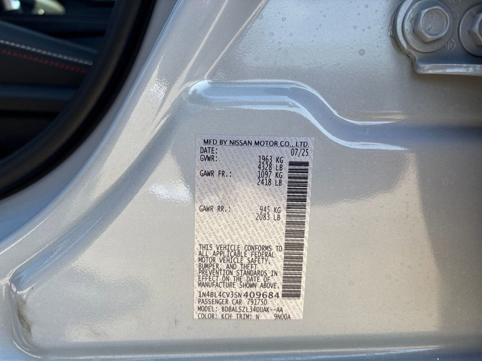 New 2025 Nissan Altima 2.5 SR w/ SR Premium Package FWD image 21