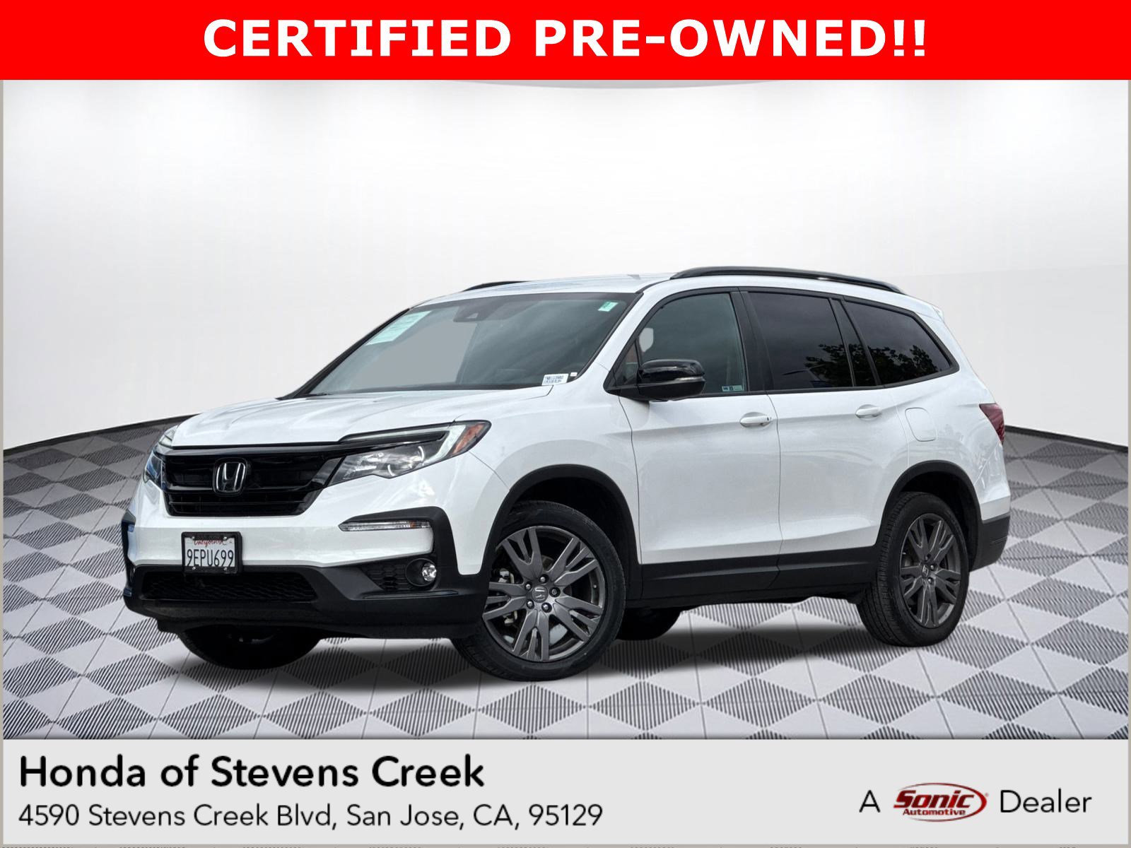 Certified 2022 Honda Pilot Sport