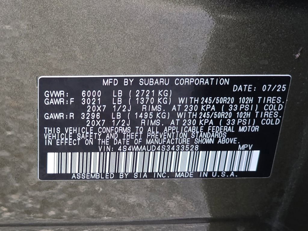 Certified 2025 Subaru Ascent Touring w/ Popular Package #1 image 32