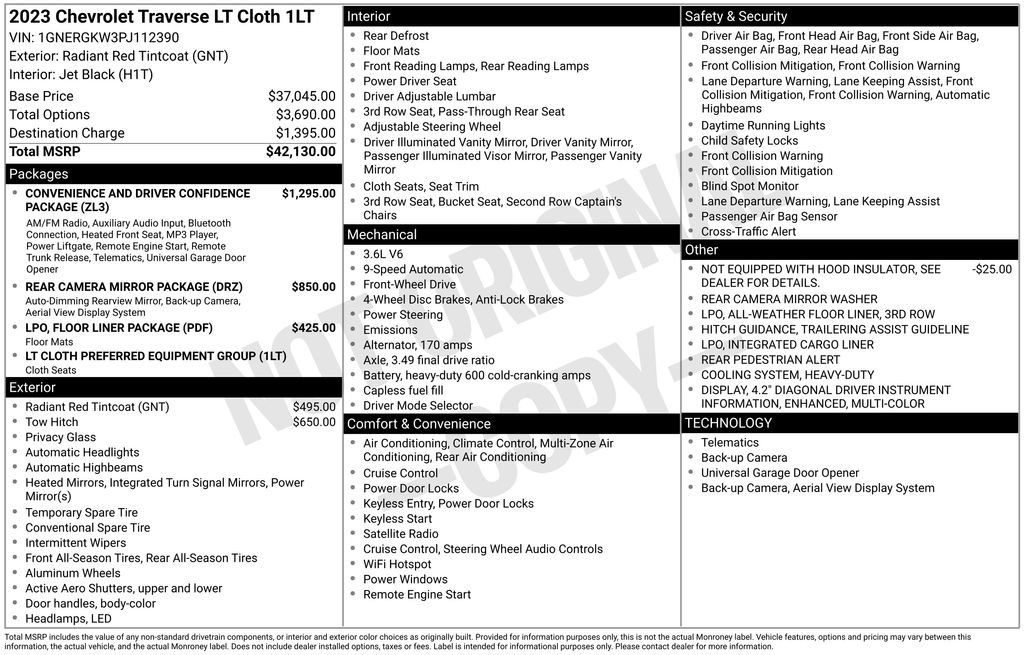 Used 2023 Chevrolet Traverse LT image 35