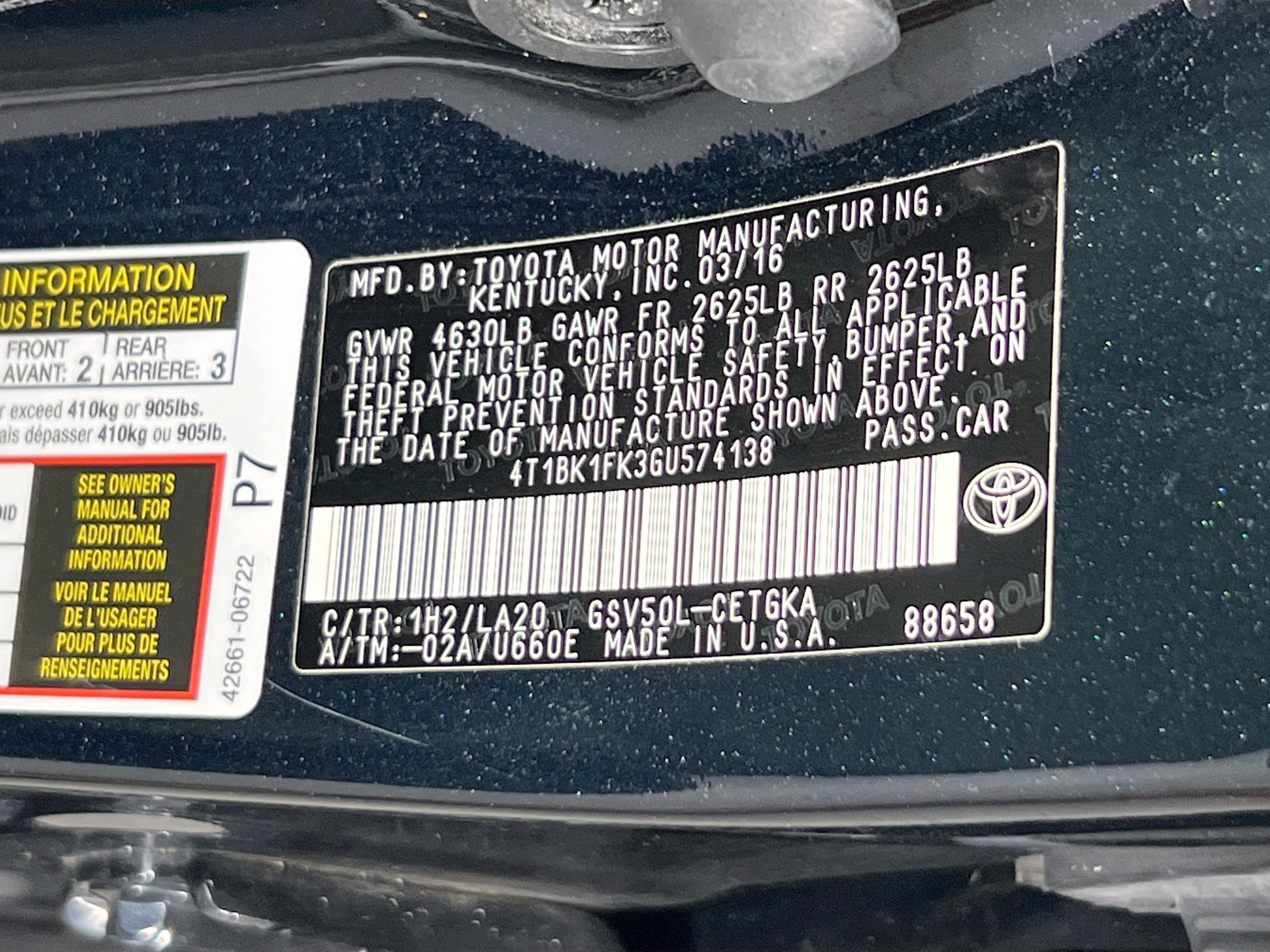 Used 2016 Toyota Camry XLE FWD image 31