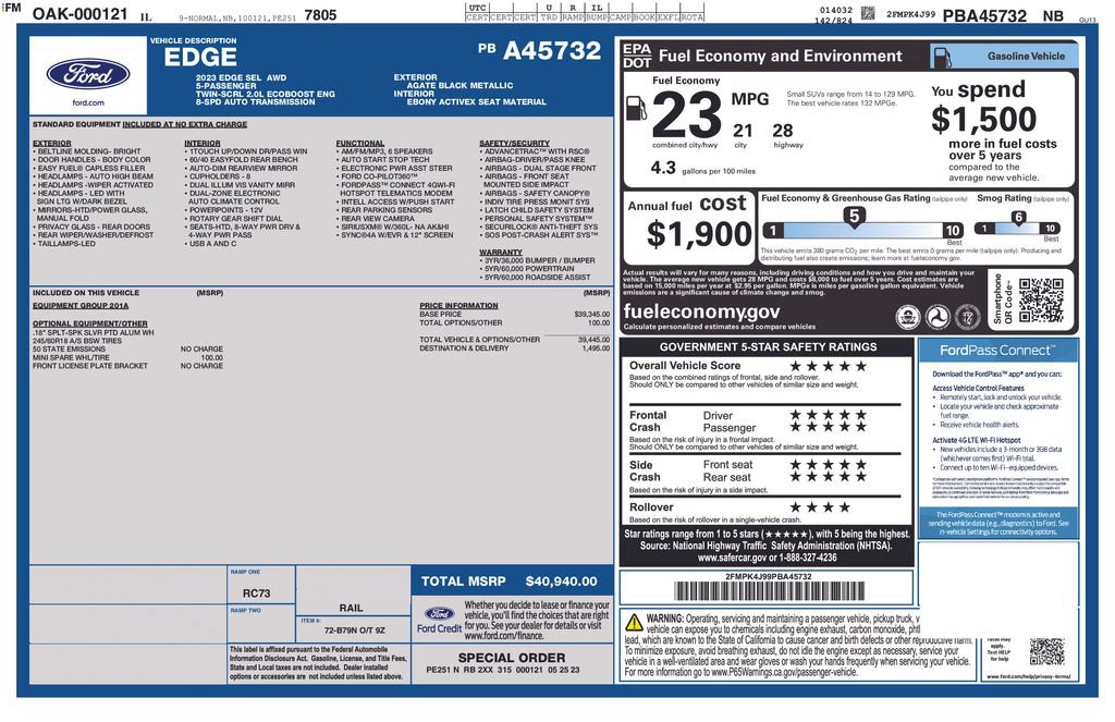 Used 2023 Ford Edge SEL AWD/4WD image 5