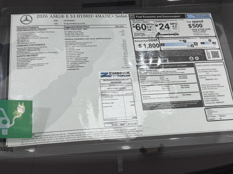 New 2026 Mercedes-Benz E 53 AMG e 4MATIC Sedan image 4