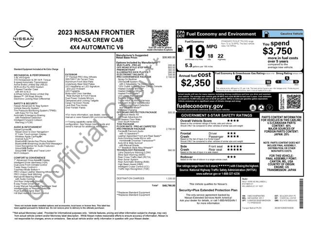 Certified 2023 Nissan Frontier PRO-4X w/ Pro-4X Premium Package AWD/4WD image 2