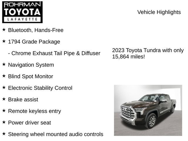 Used 2023 Toyota Tundra 1794 Edition AWD/4WD image 7