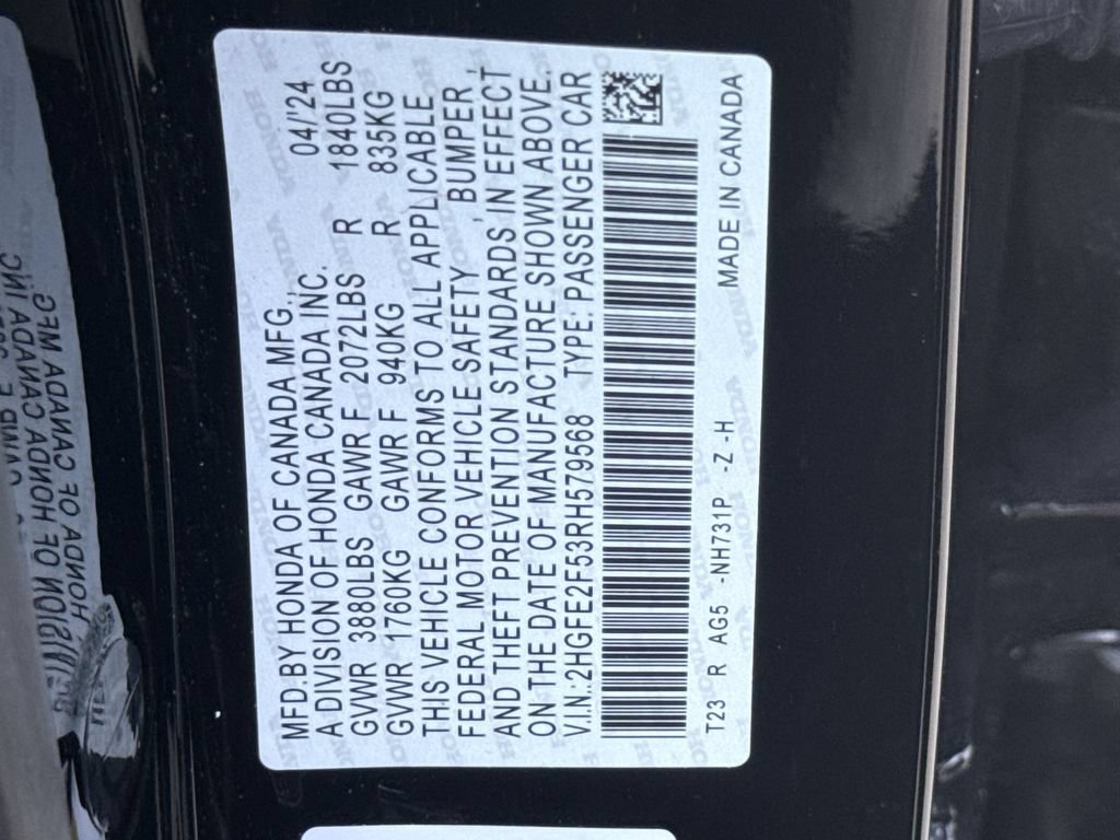 Certified 2024 Honda Civic Sport image 26