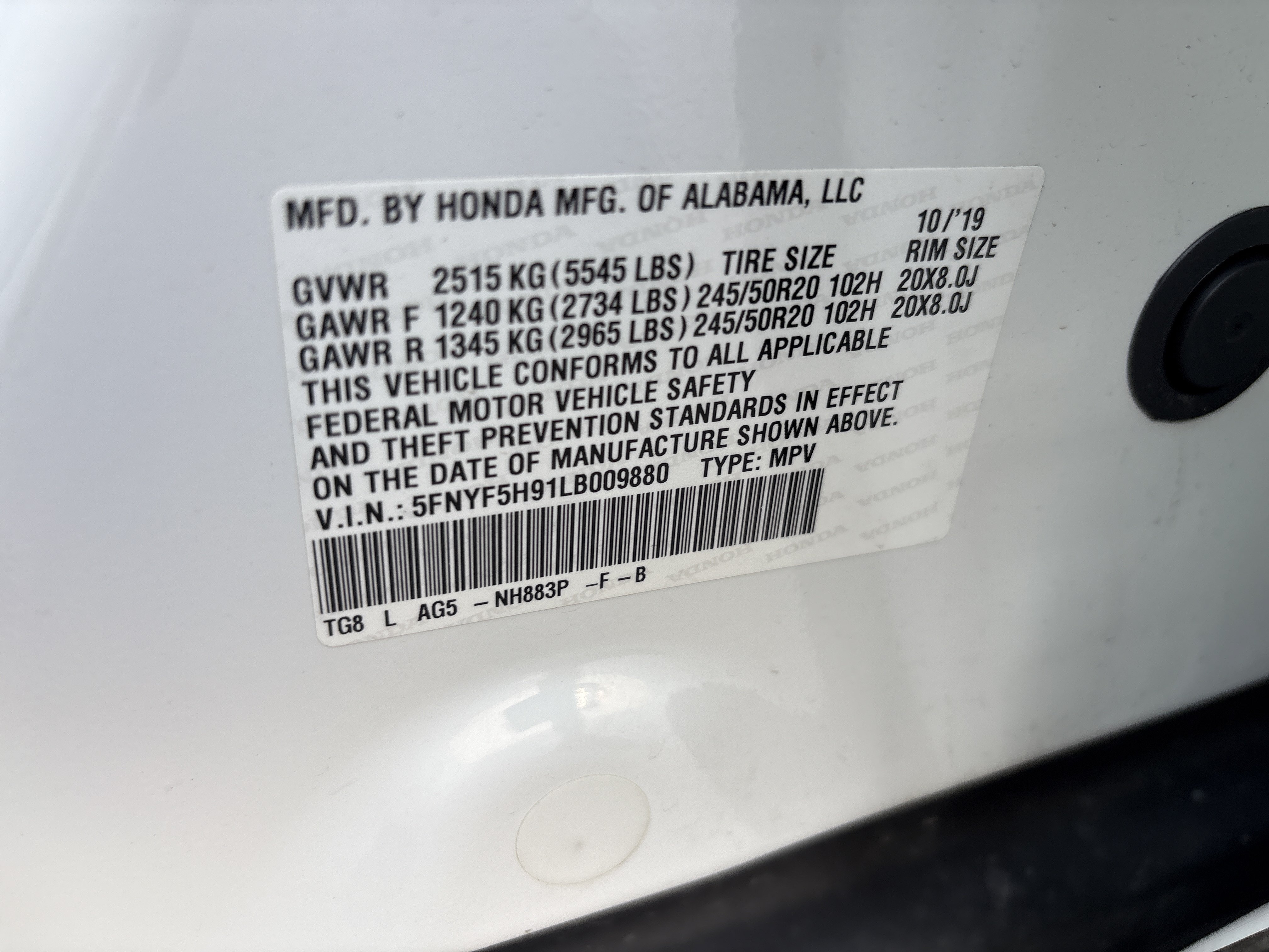 Used 2020 Honda Pilot Touring image 38