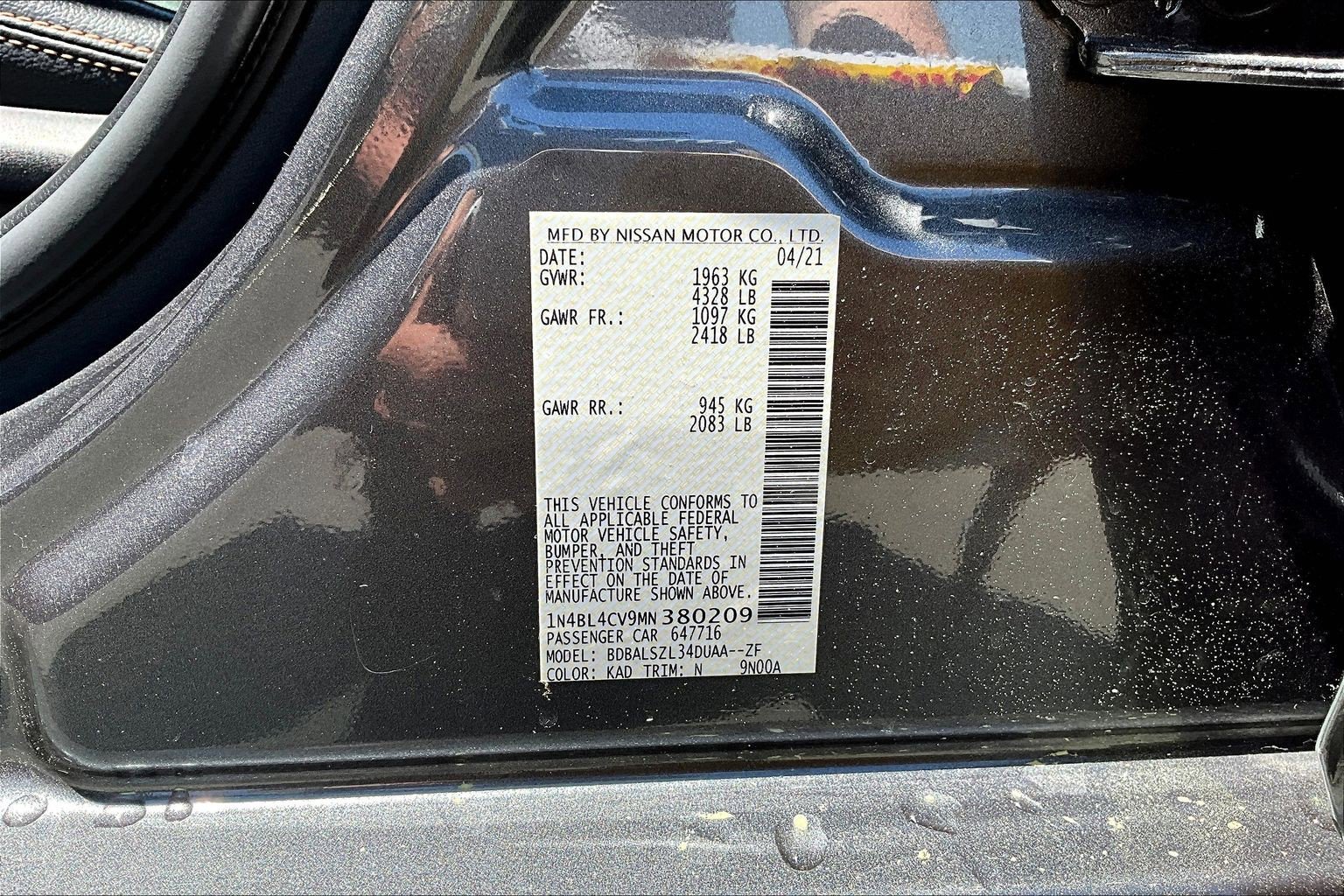 Used 2021 Nissan Altima 2.5 SR w/ SR Premium Package FWD image 11