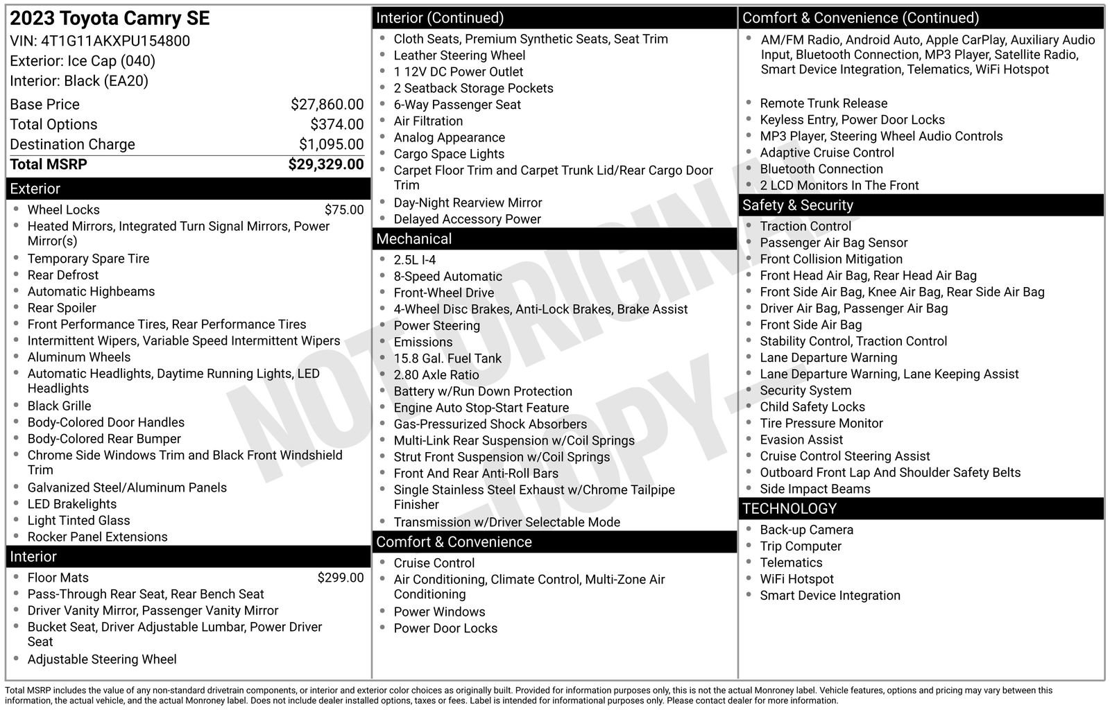 Used 2023 Toyota Camry SE image 3