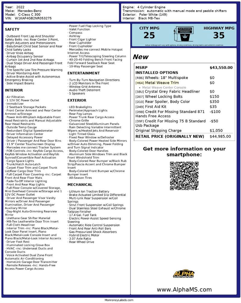 Used 2022 Mercedes-Benz C 300 Sedan image 3