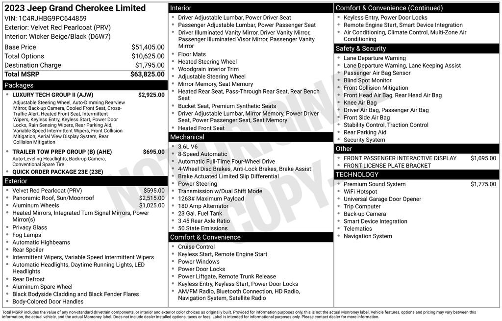 Used 2023 Jeep Grand Cherokee Limited w/ Luxury Tech Group II AWD/4WD image 35