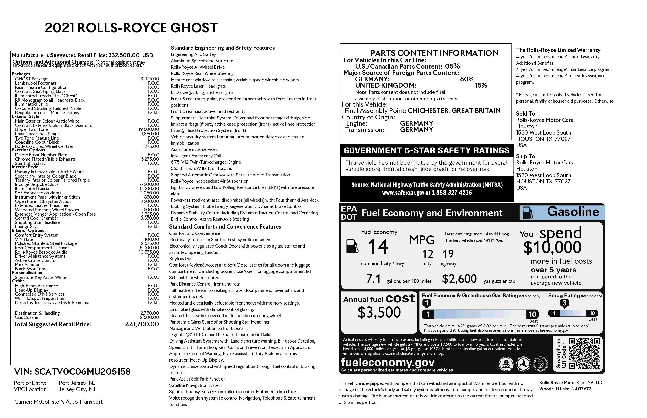 Used 2021 Rolls-Royce Ghost AWD/4WD image 24