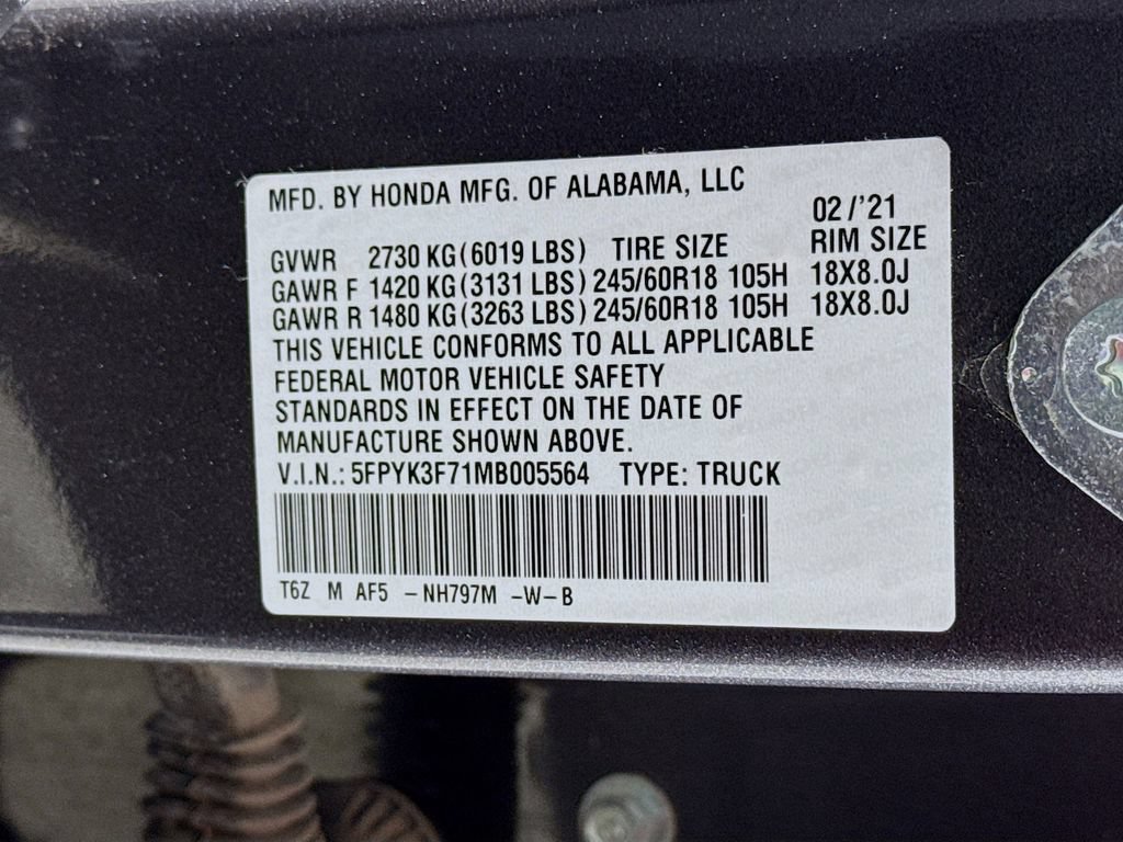 Used 2021 Honda Ridgeline RTL-E image 32