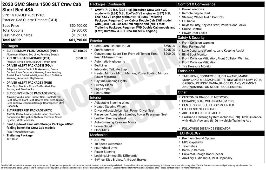 Used 2020 GMC Sierra 1500 SLT w/ SLT Premium Plus Package image 15