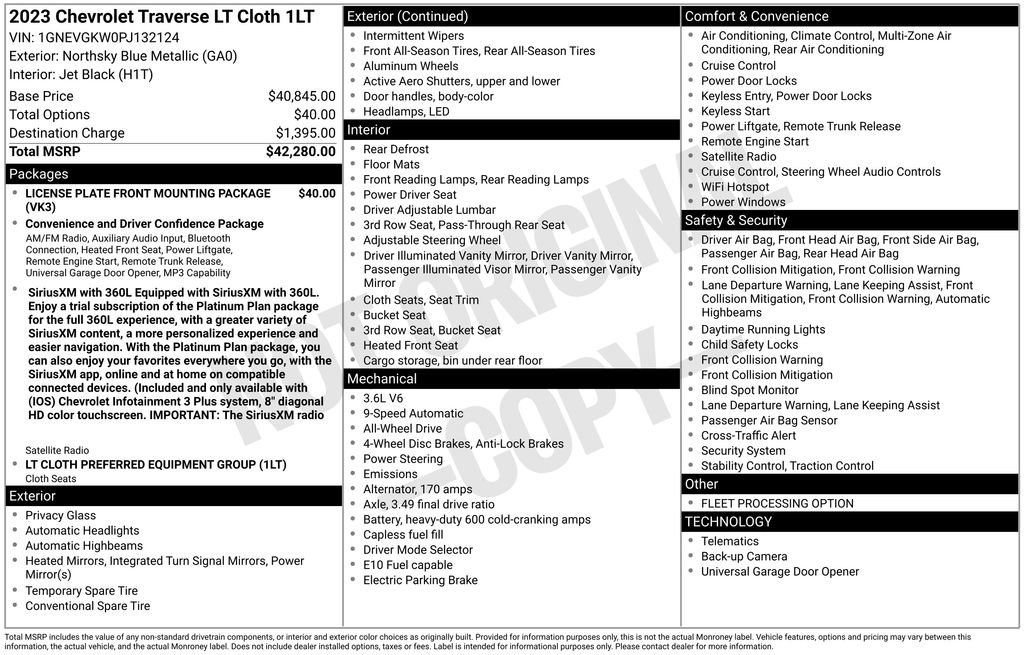 Used 2023 Chevrolet Traverse LT AWD/4WD image 45