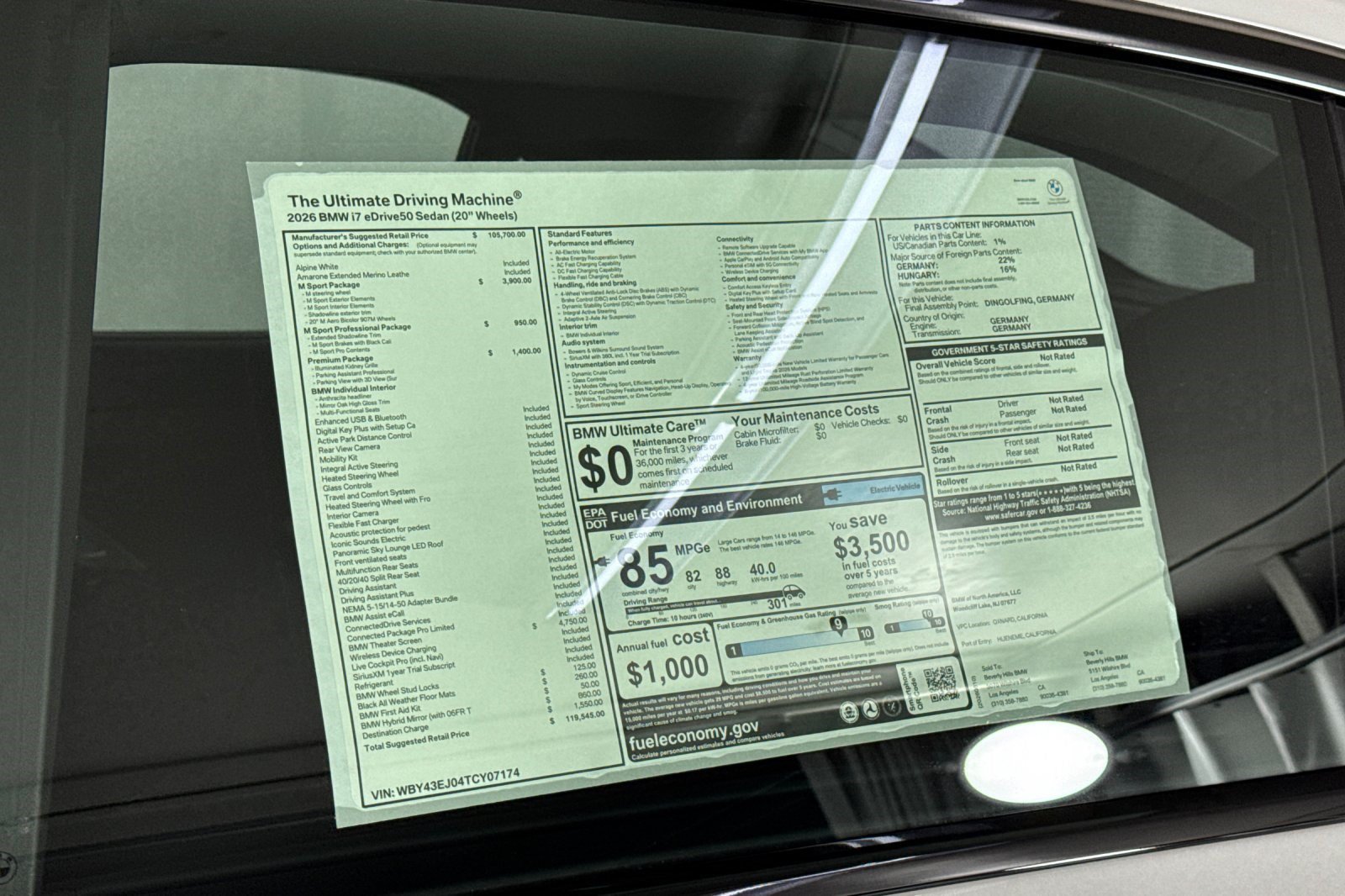 New 2026 BMW i7 eDrive50 w/ M Sport Package RWD image 29