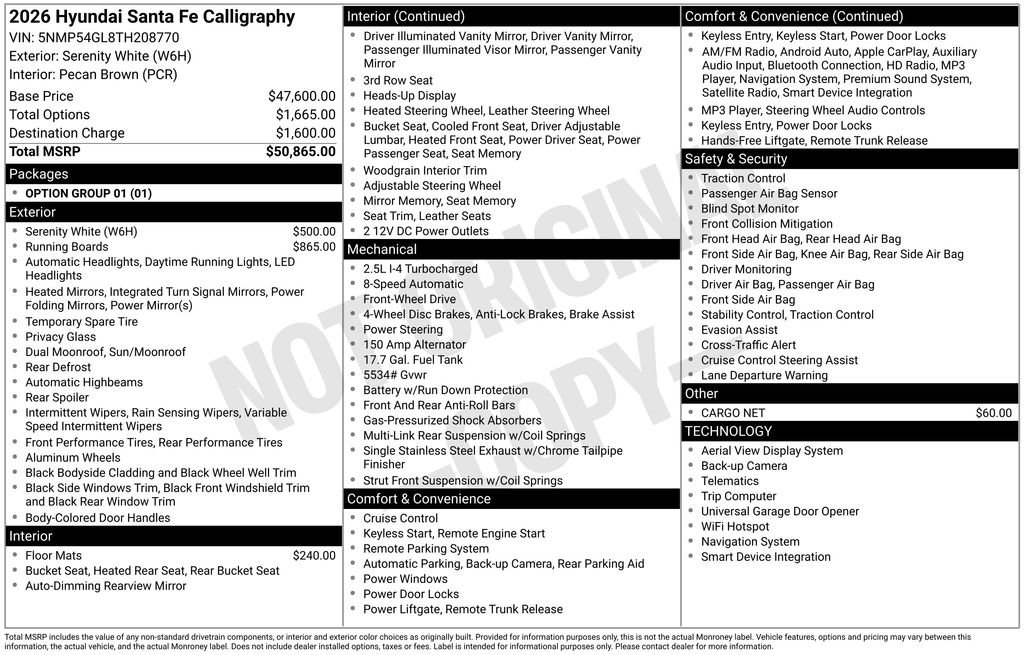 New 2026 Hyundai Santa Fe Calligraphy image 6