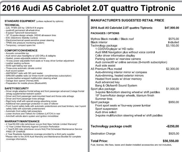 Used 2016 Audi A5 2.0T Premium Plus w/ Technology Package AWD/4WD image 59