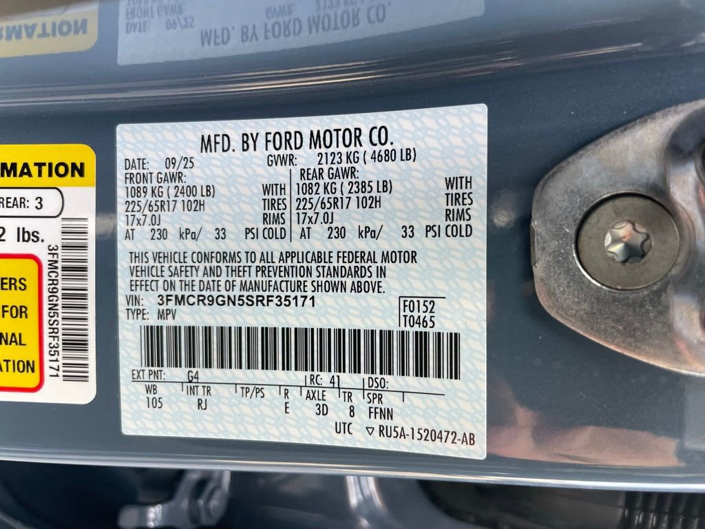 New 2025 Ford Bronco Sport Heritage w/ Convenience Package AWD/4WD image 45