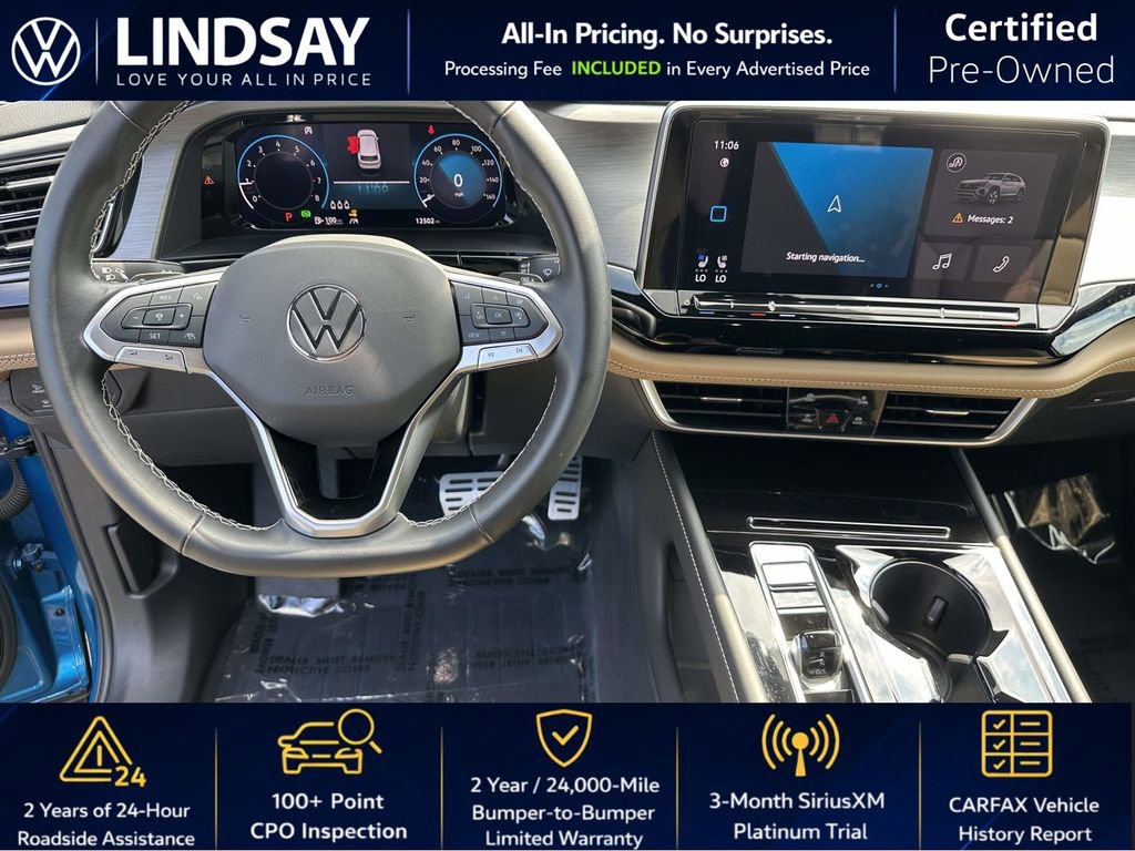 Certified 2024 Volkswagen Atlas Cross Sport SE w/ Black Wheel Package AWD/4WD image 11