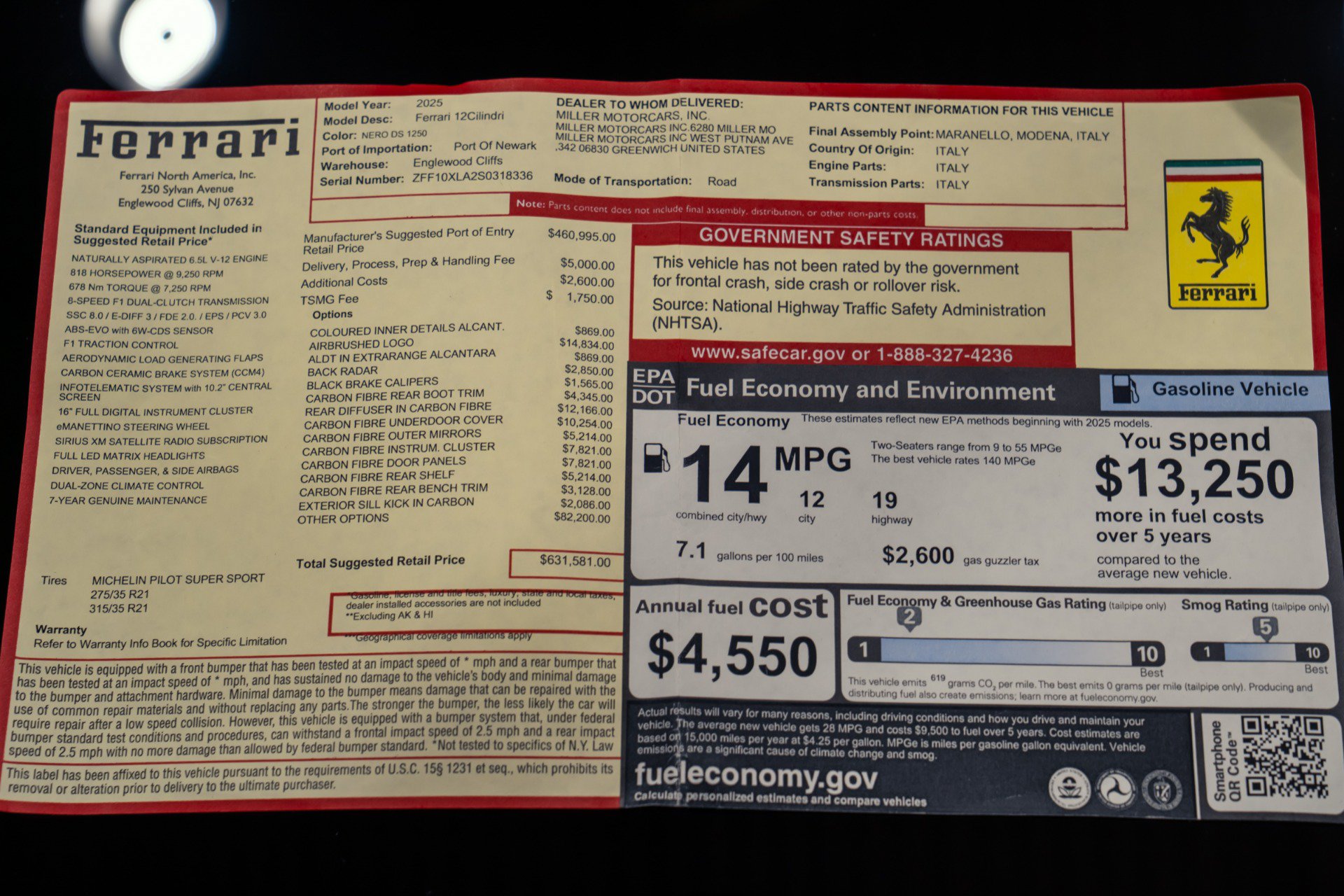 Used 2025 Ferrari 12Cilindri RWD image 54