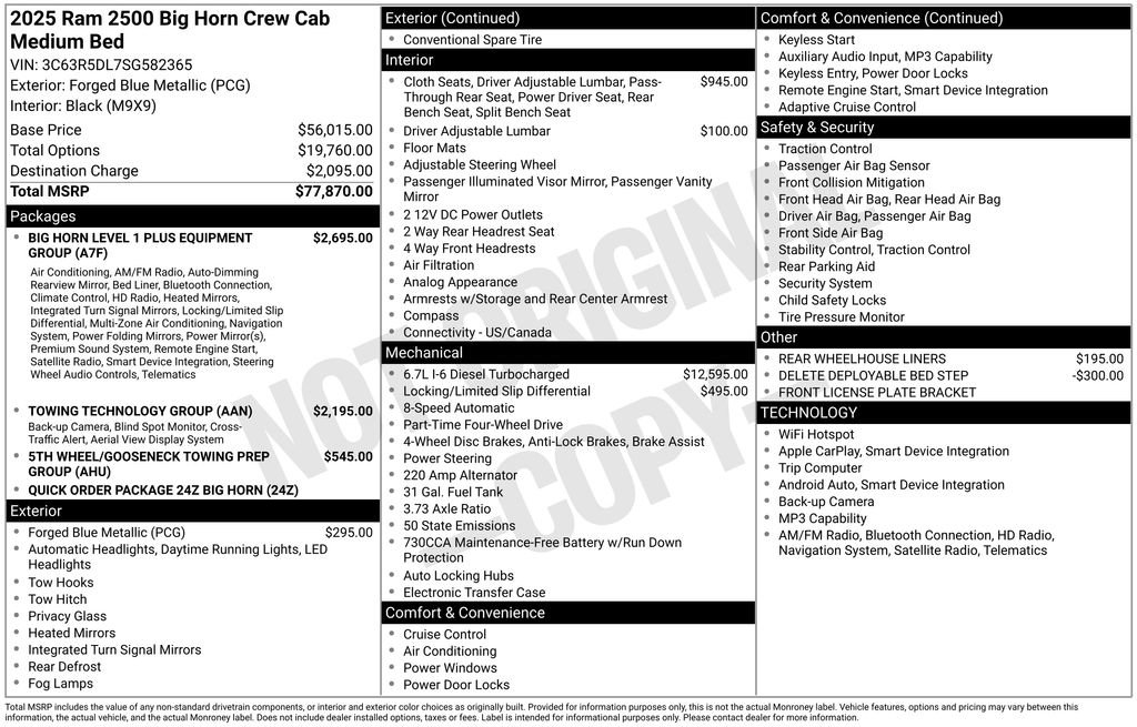 Used 2025 RAM 2500 Big Horn AWD/4WD image 7