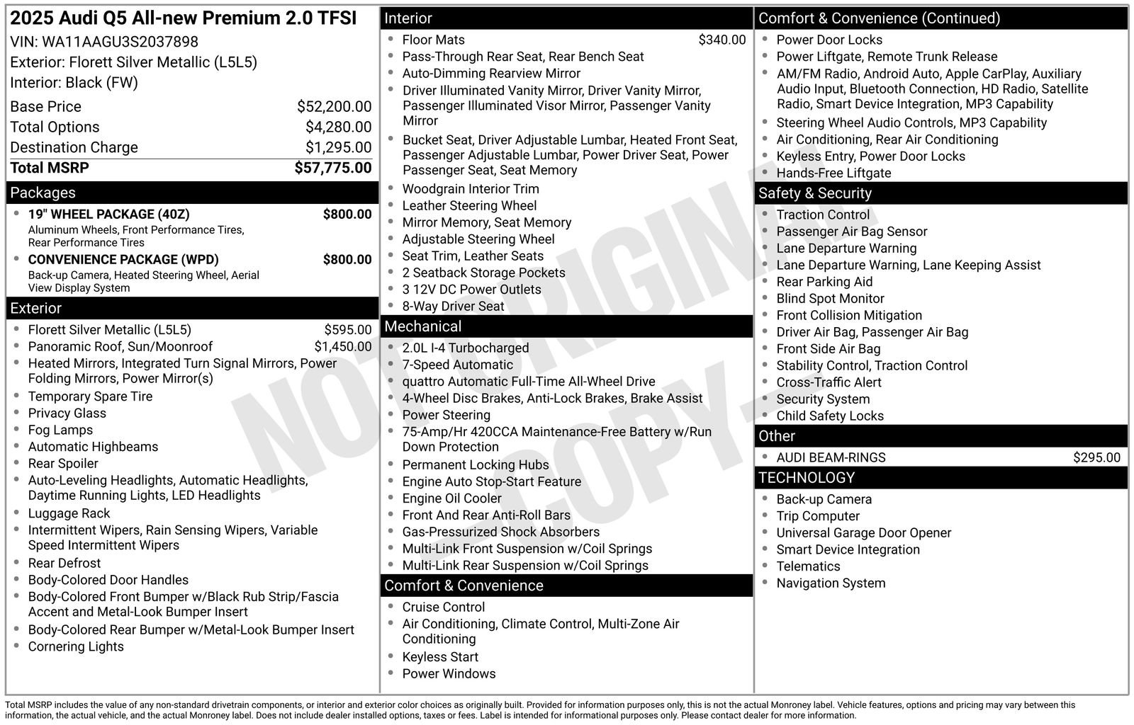 Used 2025 Audi Q5 Premium w/ Convenience Package image 15