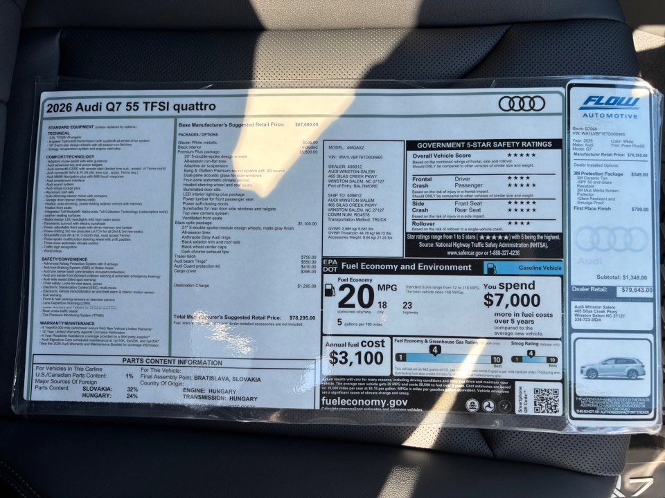 New 2026 Audi Q7 3.0T Premium Plus image 33