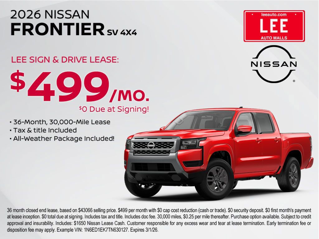 New 2026 Nissan Frontier SV w/ All-Weather Content Package image 4