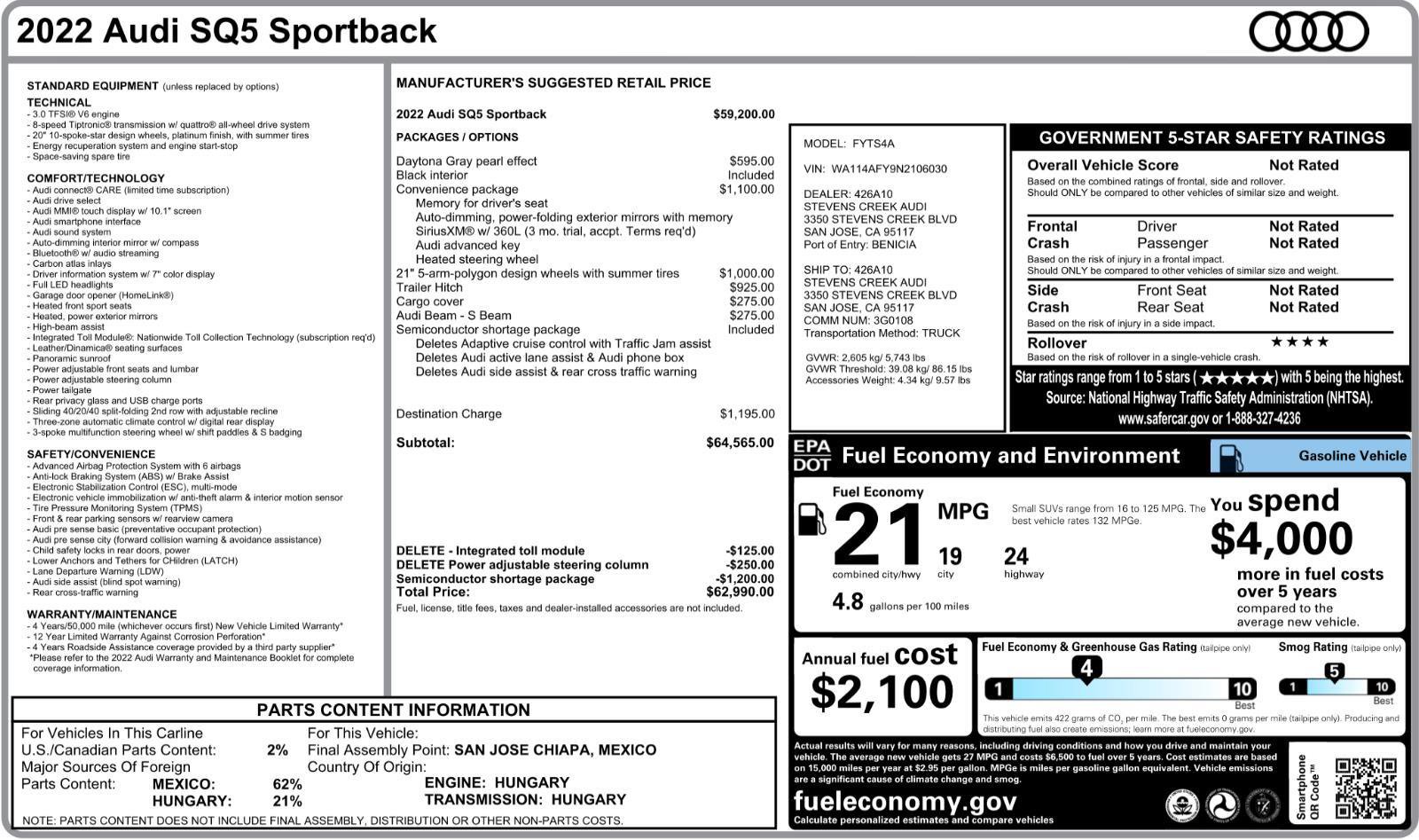 Used 2022 Audi SQ5 Premium w/ Convenience Package image 5