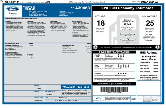 Used 2012 Ford Edge SEL AWD/4WD image 5